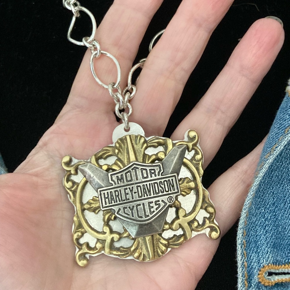 Harley Davidson necklace, sterling